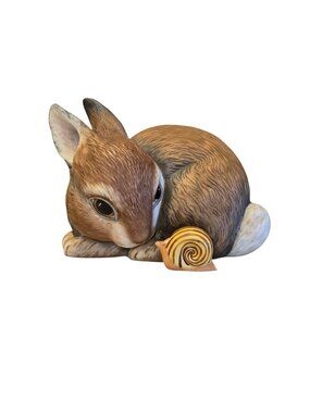 Vintage Bunny Rabbit Figurine Slowpoke 1984 By Deborah Bell Jarett Woodland